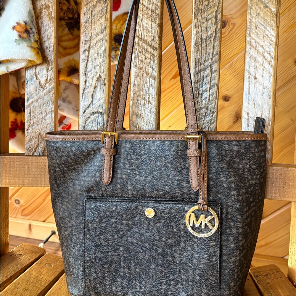Michael Kors Dark Brown Signature Tote